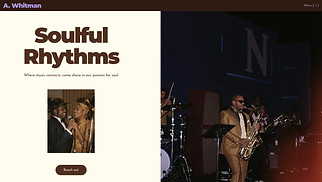 Band website templates - Soul Band (Timeless)