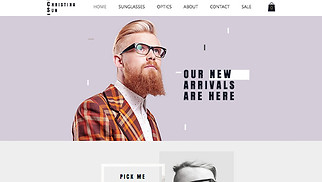 eCommerce website templates - Eyewear Store