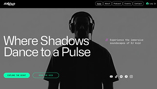 Industria Musical plantillas web – DJ (Dark)