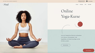 Sport & Fitness Website-Vorlagen - Online-Yoga-Kurse 
