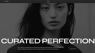 Fashion website templates - Virtual Fashion Stylist (Minimalist)