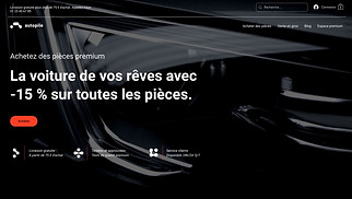Templates de sites web Travaux et rénovations - Magasin de pièces détachées pour automobiles