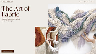 디자인 웹 사이트 템플릿 – Textile Designer (Earthy)