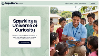 Topluluk site şablonları - Educational NGO (Cheerful)