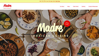 रेस्तरां एवं खाद्य website templates - मैक्सिकन रेस्टोरेंट