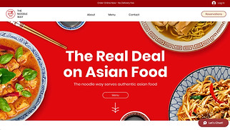 식품 및 요식업 웹 사이트 템플릿 – 시원하고 얼큰한 국수나라