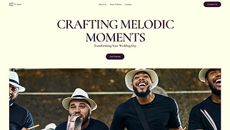 Music website templates - Wedding Band (Elegant)