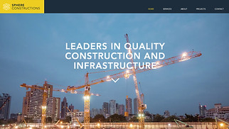 One Page website templates - Construction Company