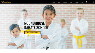 Education website templates - Martial Arts School