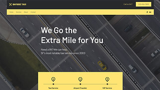 Auto's en motorvoertuigen website templates - Taxibedrijf