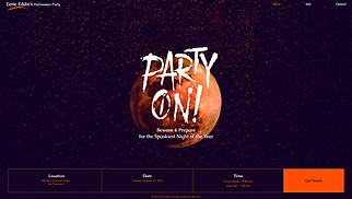 Events website templates - Holiday Party Invitation