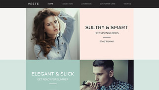 eCommerce website templates - Clothing Store