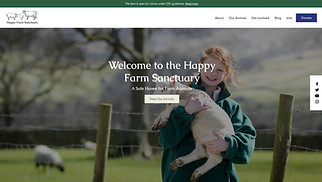 Webové šablony pro Komunity – Farm Sanctuary 