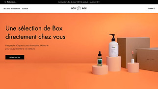 Templates de sites web E-commerce - Société de box par abonnement 