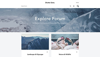 Webové šablony pro Cestování a dokument – Fotografické fórum