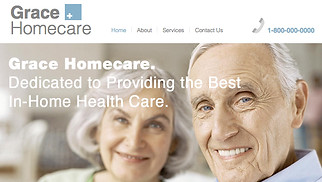 Szablony stron z dziedziny „Biznes” - Firma świadcząca usługi domowej opieki zdrowotnej