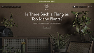 Szablony stron z dziedziny „eCommerce” - Sklep z roślinami