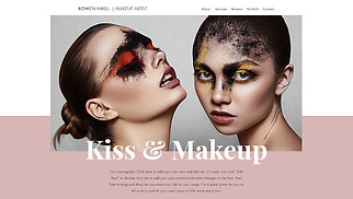 Template Curriculum e portfolio per siti web - Makeup Artist