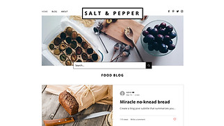 포트폴리오 및 이력서 웹 사이트 템플릿 – 보기좋고 맛좋은 음식 블로그
