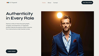 Performing Arts website templates - TV Actor (Contemporary)