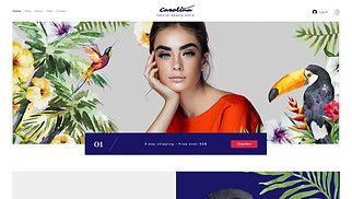 eCommerce website templates - Beauty Shop