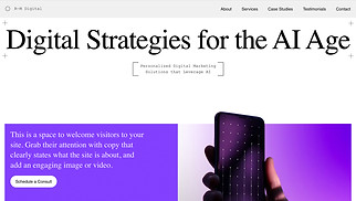 Webové šablony pro Podnikání – Digital Marketing Consultant (Radiant)