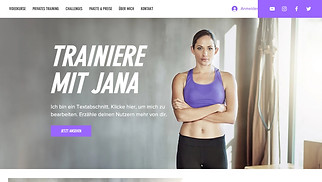 Video Website-Vorlagen - Fitnesstrainer/in