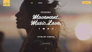 Etkinlik ve Organizasyon site şablonları - Müzik Festivali