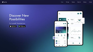Technology & Apps website templates - App Landing Page