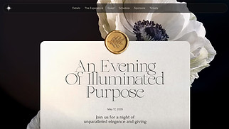 Hjemmesideskabeloner til Fællesskaber - Gala Dinner One Page (Glam)