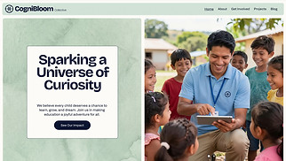 Non-Profit website templates - Educational NGO (Cheerful)