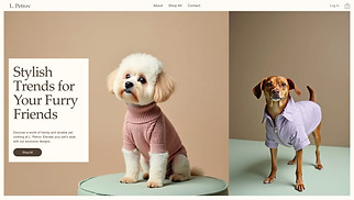 eCommerce website templates - Pet Clothes Manufacturer (Trendy)
