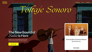 Industria Musical plantillas web – Salsa Band (Edgy)