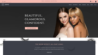 Beauty en wellness website templates - Hairextensions en wimperwinkel