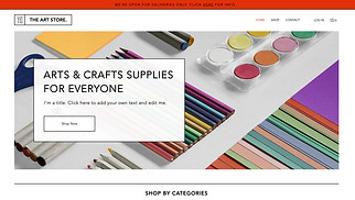 eCommerce website templates - Arts & Crafts Store 