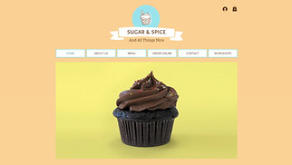 Cafe & Bakery website templates - Cupcake Shop