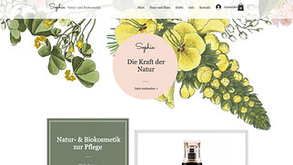 eCommerce Website-Vorlagen - Shop für Naturkosmetik