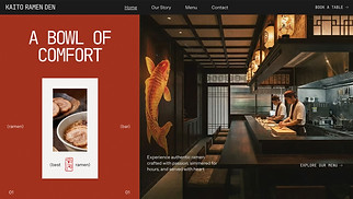 Mẫu trang web Bar và Club - Ramen Bar (Welcoming)