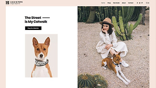 eCommerce website templates - Pet Apparel Shop