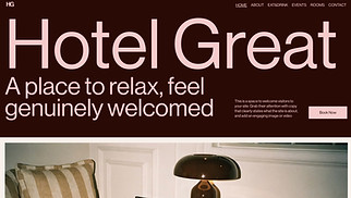 全部網站範本- Hotel (Bold Typography)