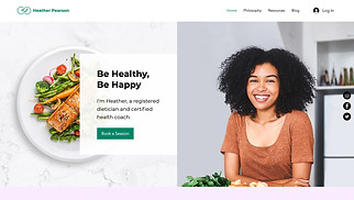 Gezondheid en wellness website templates - Diëtist 