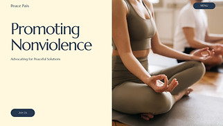 Communities website templates - Peace Movement (Simple)