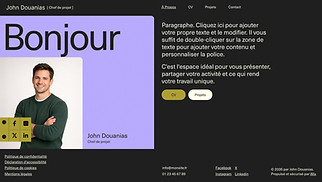 Templates de sites web Site one page - CV d'entreprise (Moderne)