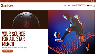 eCommerce website templates - Sport Merchandise Store