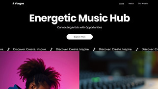 website templates - Music Agency (Bold)