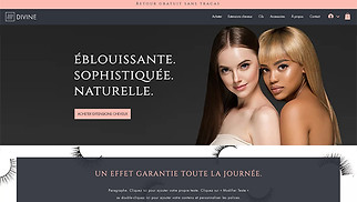 Templates de sites web Beauté et cheveux - Magasin d'extension de cheveux et de cils