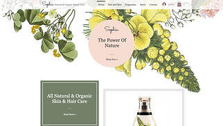 Hjemmesideskabeloner til Skønhed & wellness - Naturlig kosmetik butik