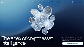 Mẫu trang web Tài chính - Bitcoin Trader (Dark)