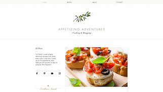 Blog website templates - Food Blog