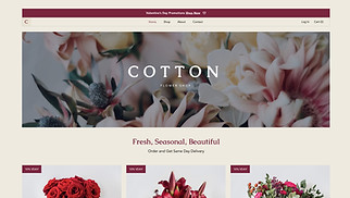 Шаблон для сайта в категории «Интернет-магазин» — Цветочный бутик